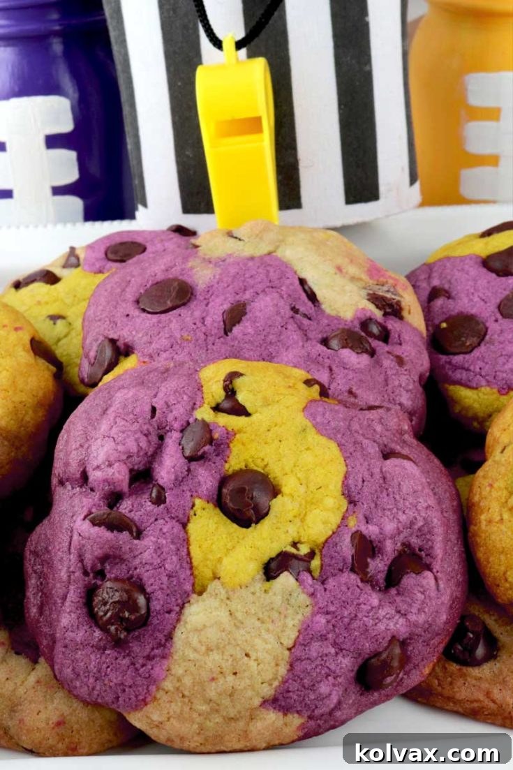 Minnesota Vikings Chocolate Chip Cookies - A vibrant, team-spirited dessert