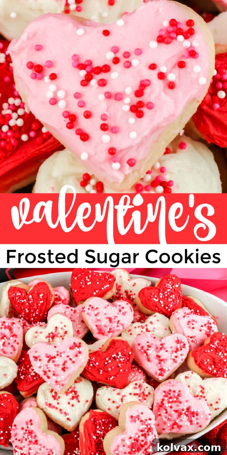 Valentine's Frosted Sugar Cookies