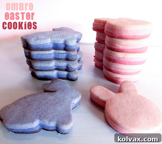 Ombre Easter Cookies