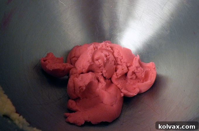 Add food coloring to the dough.