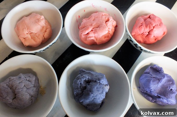 Colored cookie dough
