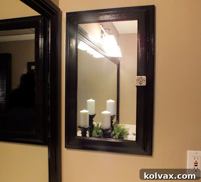 Installing a new medicine cabinet for a DIY bathroom upgrade