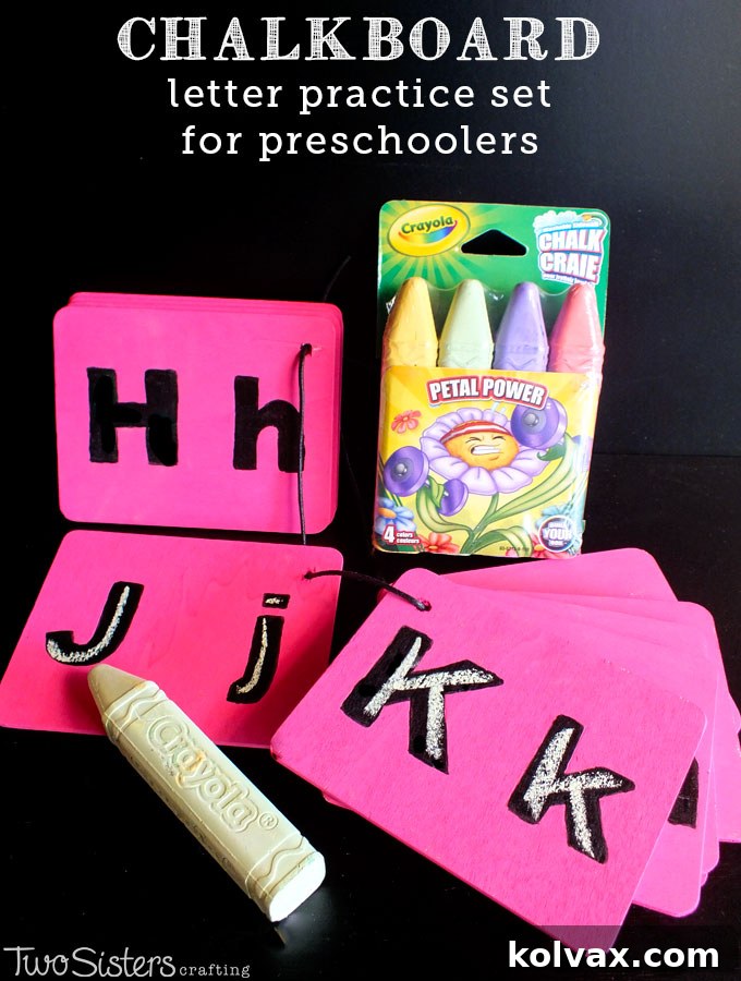 DIY Chalkboard Letter Practice Set for Early Childhood Education