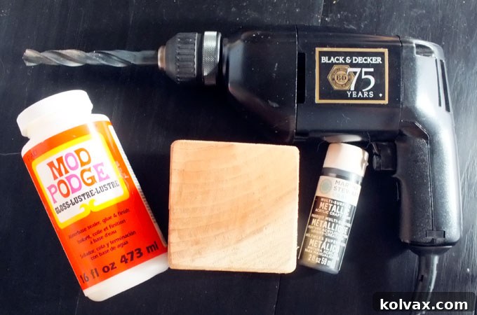 Essential Supplies for a DIY Photo Block Pencil Holder