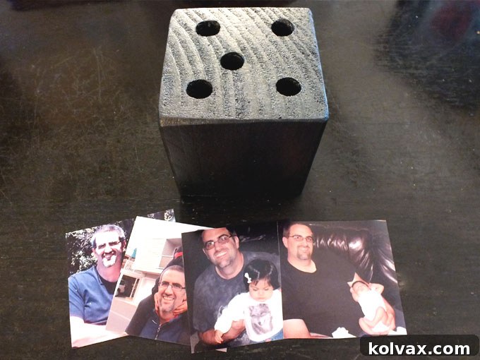 Selection of four 3x3 inch photos for the DIY Pencil Holder Photo Block