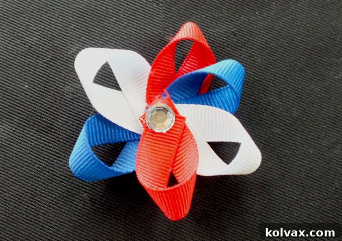 Making a ribbon center for the Flip Flops