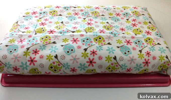 The fully assembled DIY Road Trip Travel Tray, ready for adventure.