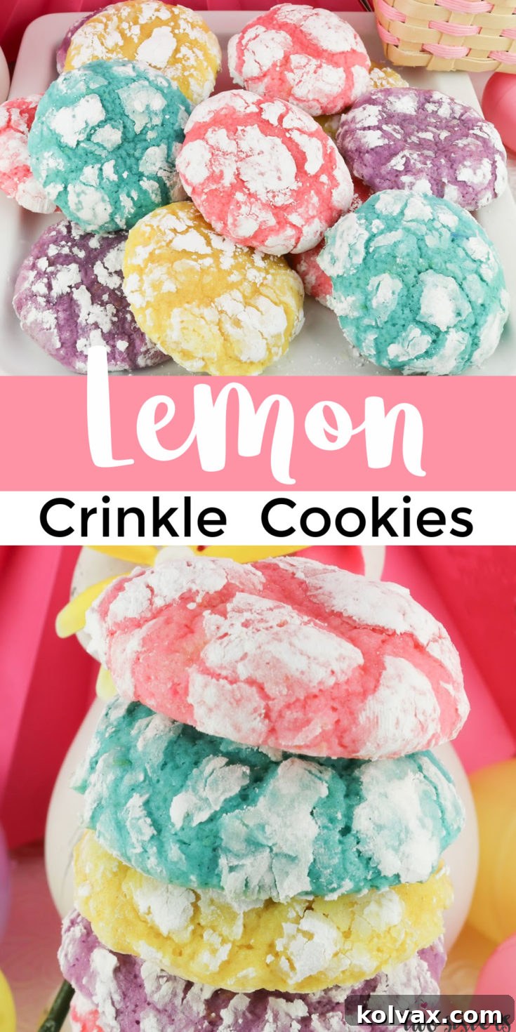 Pin this Lemon Crinkle Cookies recipe on Pinterest for later!
