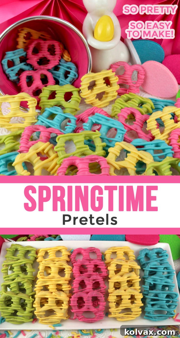 Pinnable image for Springtime Pretzels