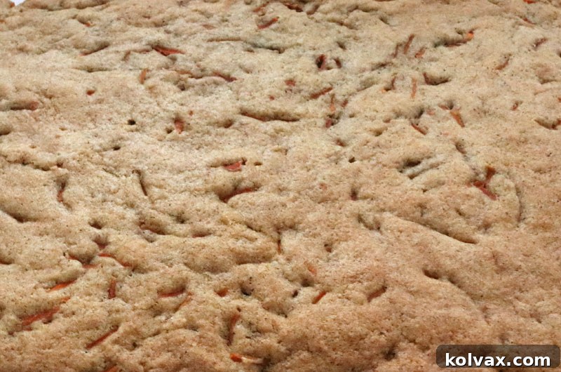 Freshly Baked Carrot Cake Bars from the Oven