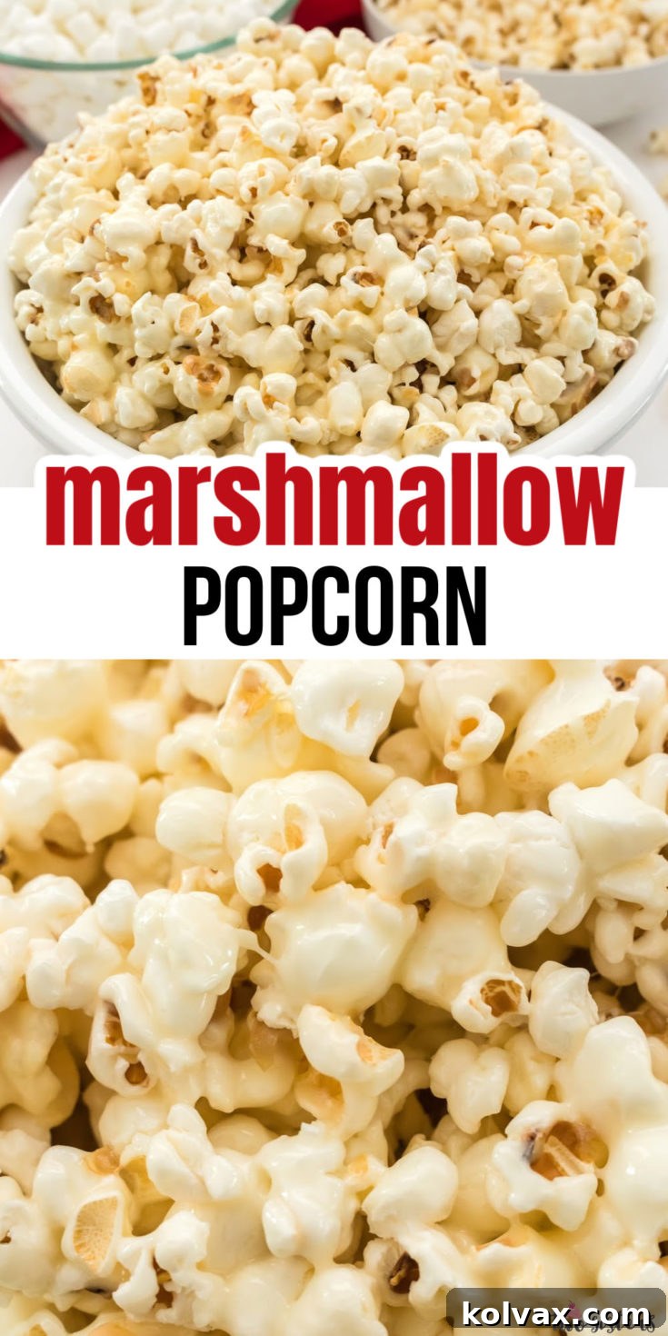 Marshmallow Popcorn for sharing on Pinterest