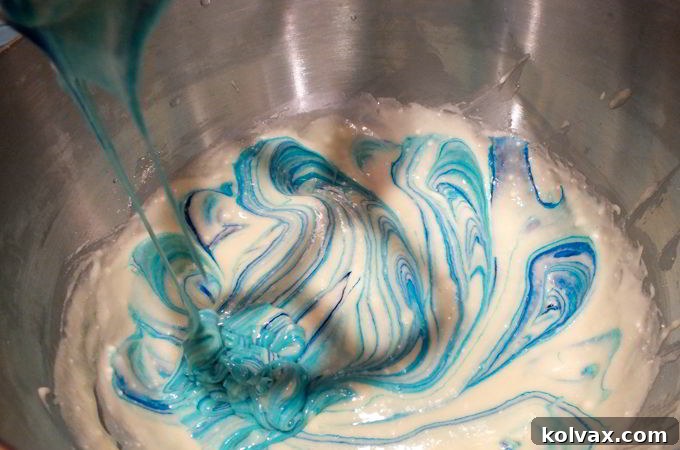 Adding Food Coloring to White Cake Batter