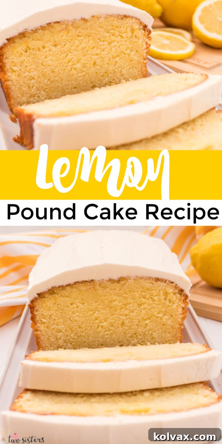 Pinnable image of Lemon Pound Cake