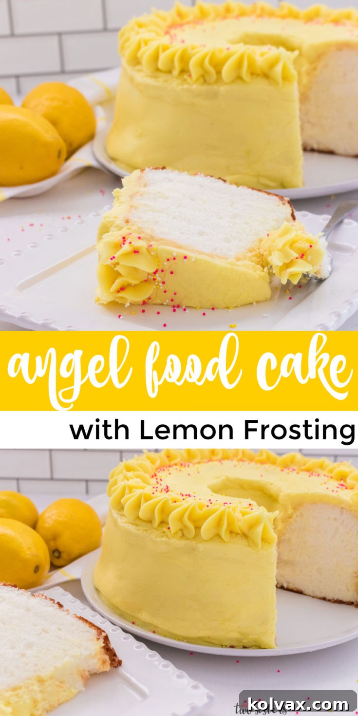 Angel Food Cake with Lemon Frosting