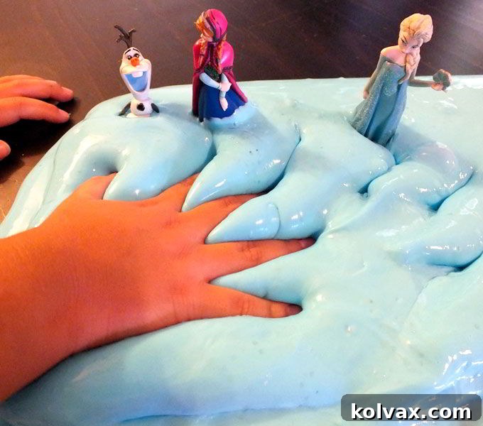 Disney Frozen Troll Slime - homemade GAK for a Frozen Birthday Party. Easy to make and great for a party activity or as party favors for the kids. We have step by step directions on how to make it. Follow us for more fun Frozen Party Ideas.