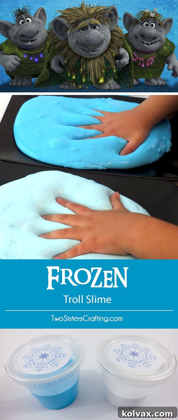 Disney Frozen Troll Slime - homemade GAK for a Frozen Birthday Party. Easy to make and great for a party activity or as party favors for the kids. We have step by step directions on how to make it. Follow us for more fun Frozen Party Ideas.