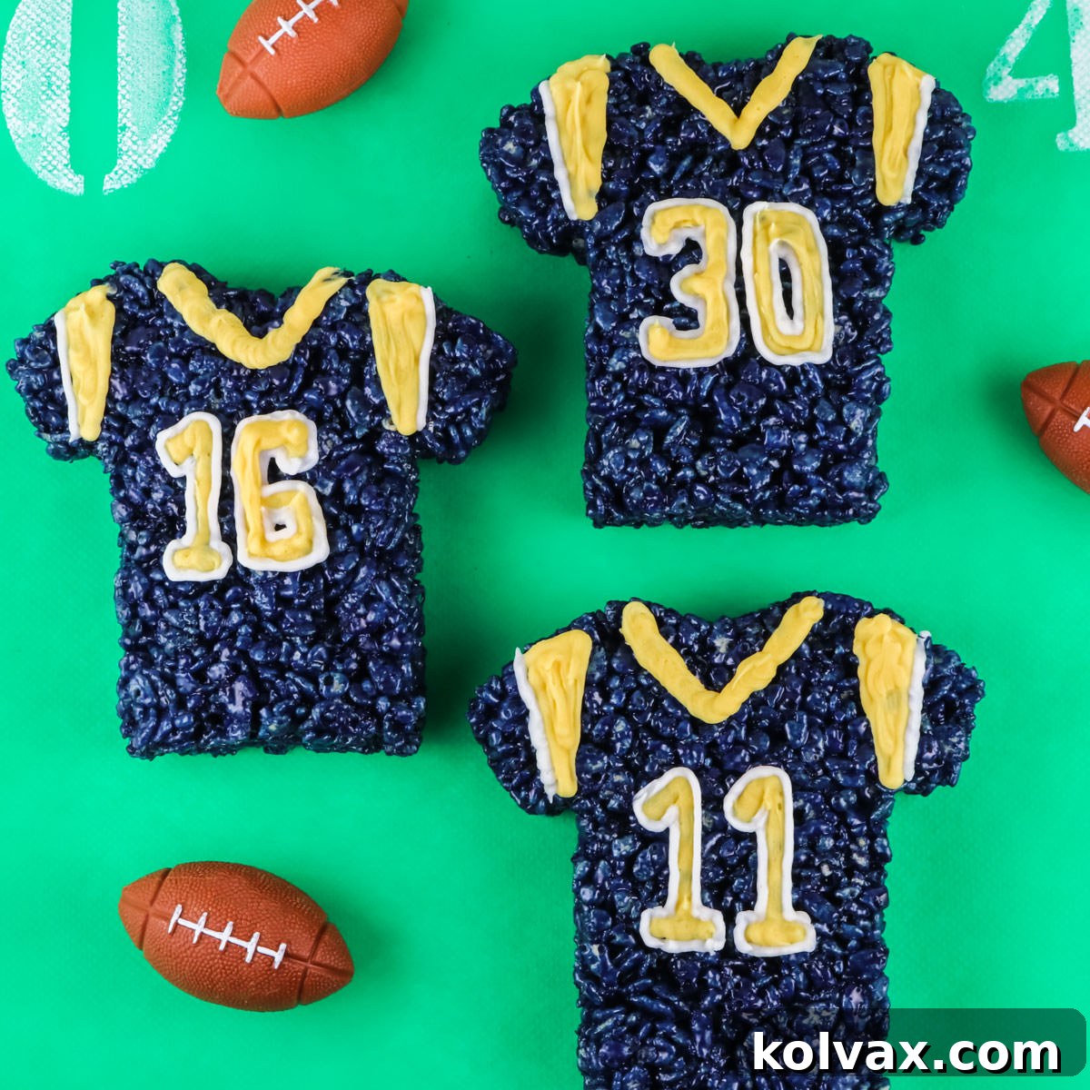 Los Angeles Rams Rice Krispie Treats, a delicious game day dessert