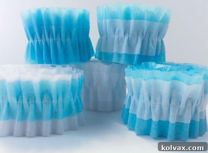 Reuseable DIY Ruffled Streamers - Different Color Combinations