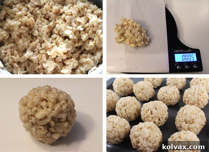 Instructions for preparing classic white Rice Krispie Treat Bites without adding any food coloring.