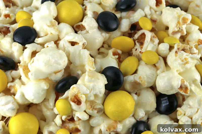 Freshly made New Orleans Saints Popcorn, sweet, salty, crunchy, and perfect for any football event or Saints fan.