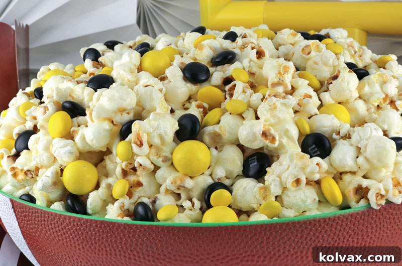 New Orleans Saints Popcorn - a delicious and easy treat for football parties and Saints fans.