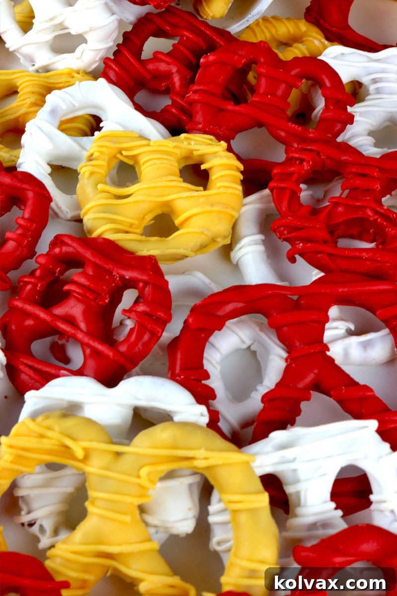Kansas City Chiefs Pretzels - delicious sweet and salty treats, perfect for football parties and showing team spirit.