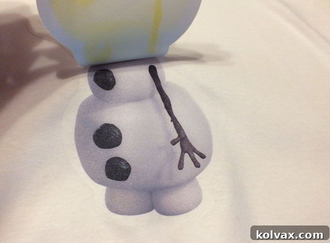 Peeling off the transfer paper