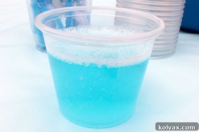 Filling the DIY Bubble Dispenser with homemade bubble solution for the Frozen Bubble Station