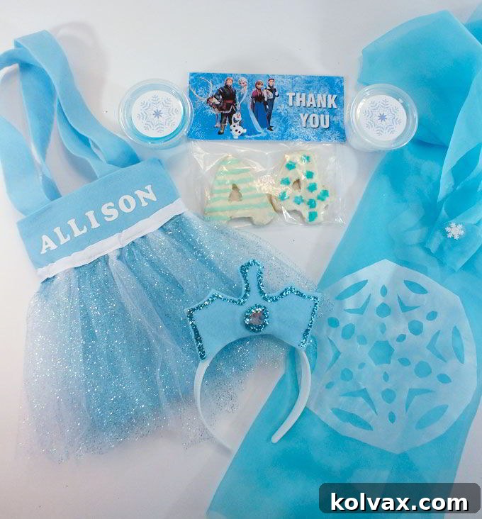 Party Favors for the Girls at the Frozen Party
