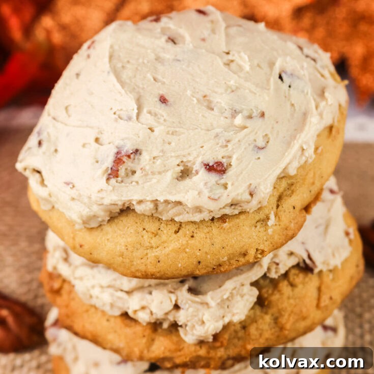 Sweet Potato Cookies with Maple Pecan Frosting