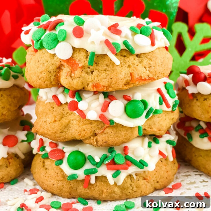 Christmas Carrot Cake Cookies