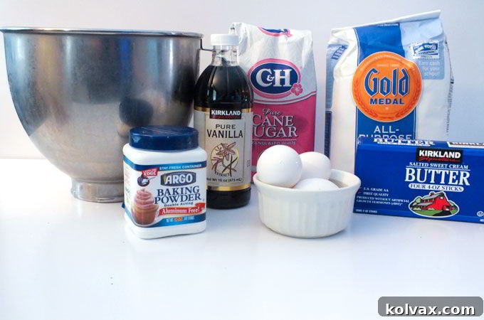 All the essential ingredients for making the best sugar cookies