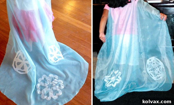 DIY No-Sew Elsa Cape for Frozen Party