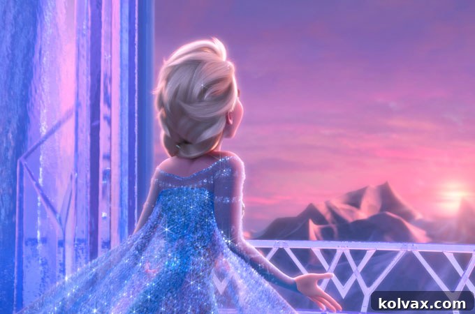 Child Dressed as Elsa Singing Let It Go