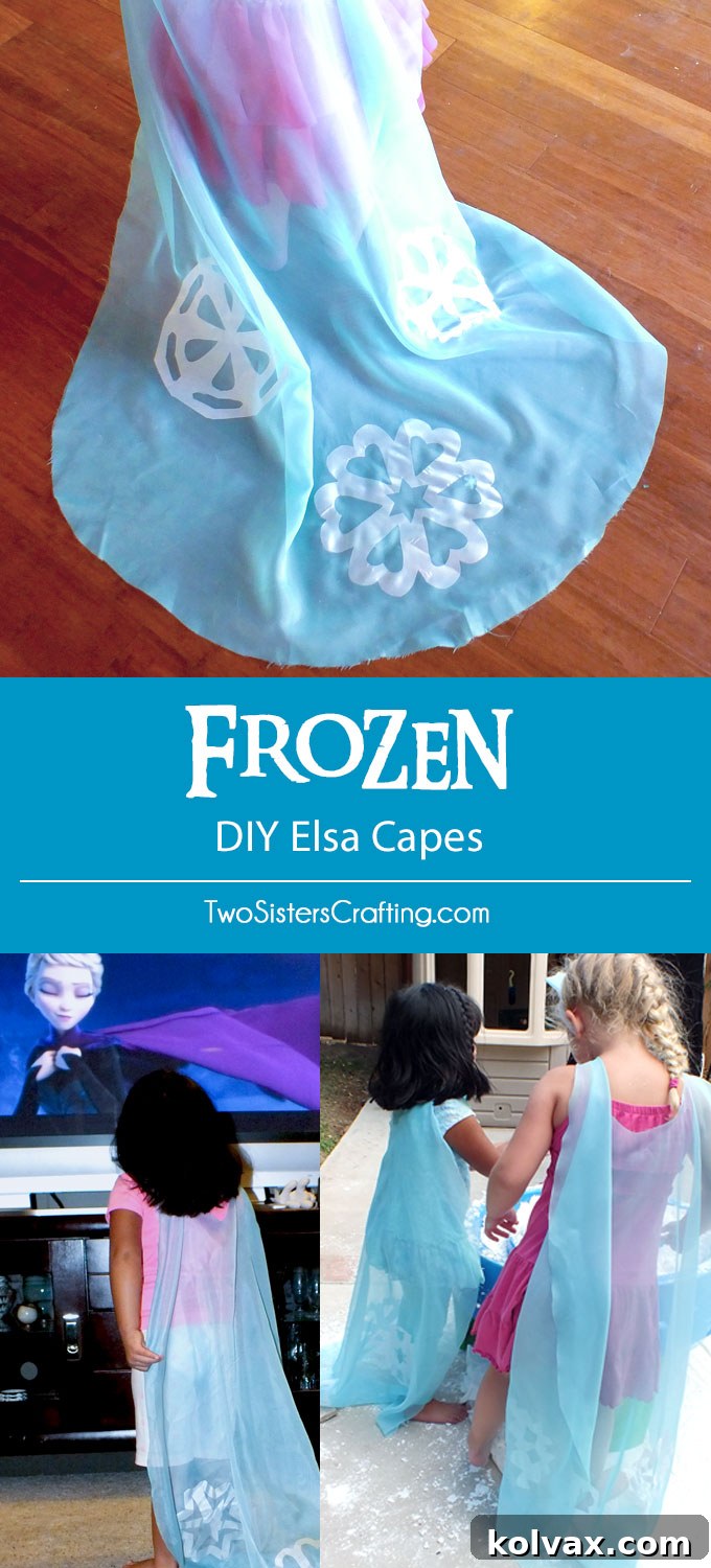 DIY Frozen Party Favor Elsa Capes