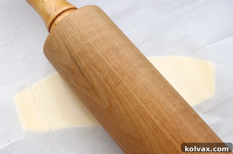 Butter Rolled Flat with a Rolling Pin