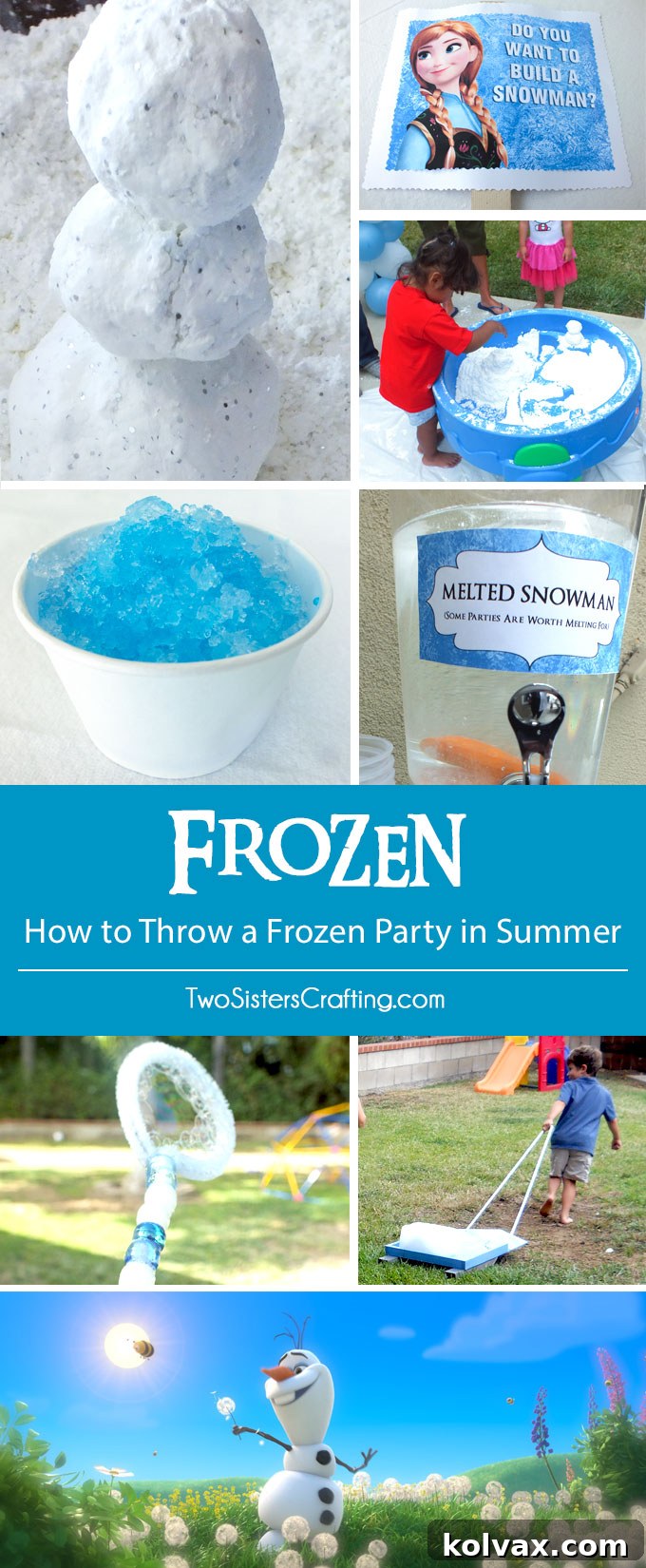 How to Throw a Frozen Party in Summer - We have some great ideas for how to throw a Disney Frozen Birhtday Party in Summer including DIY Snow, Snow Cones, Ice Block Races and more! Follow us for more fun Frozen Party Ideas.