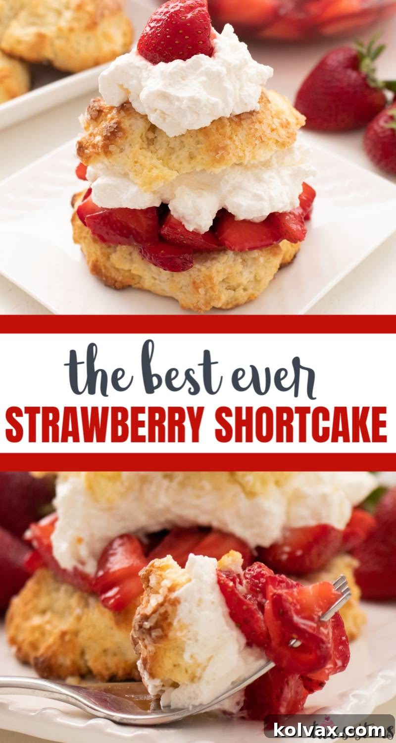 Beautifully arranged homemade Strawberry Shortcake, perfect for sharing and pinning.