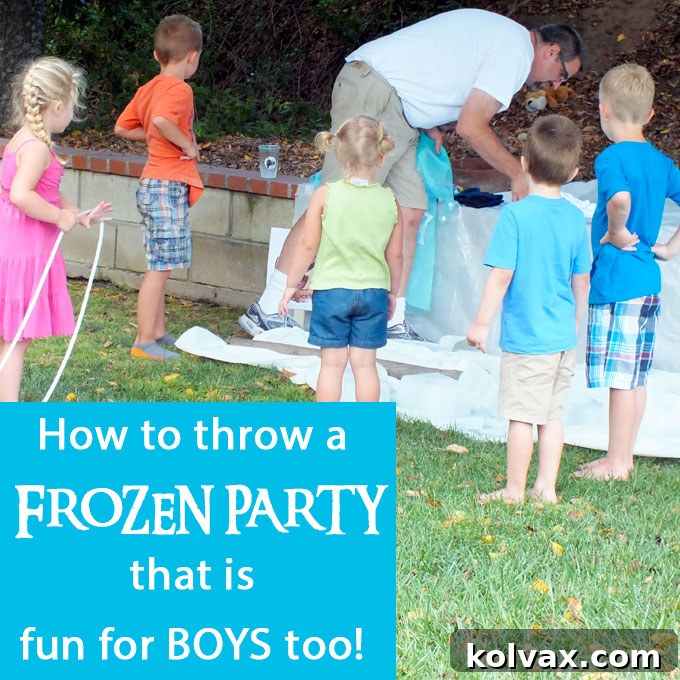 Disney Frozen Party Ideas for Boys and Girls - Discover fun and inclusive Frozen birthday party ideas including Olaf Party Favors, DIY Play Snow, Homemade Snow Cones, Ice Block Races, Troll Slime, and more!