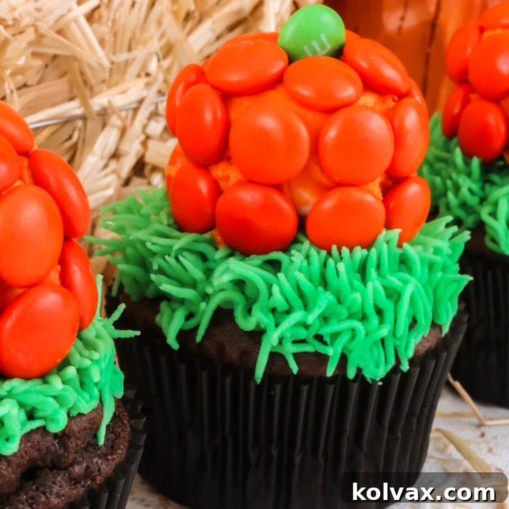 Halloween Pumpkin Patch Cupcakes