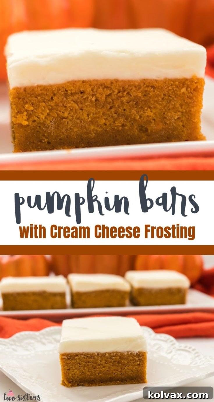Pumpkin Bars with Cream Cheese Frosting