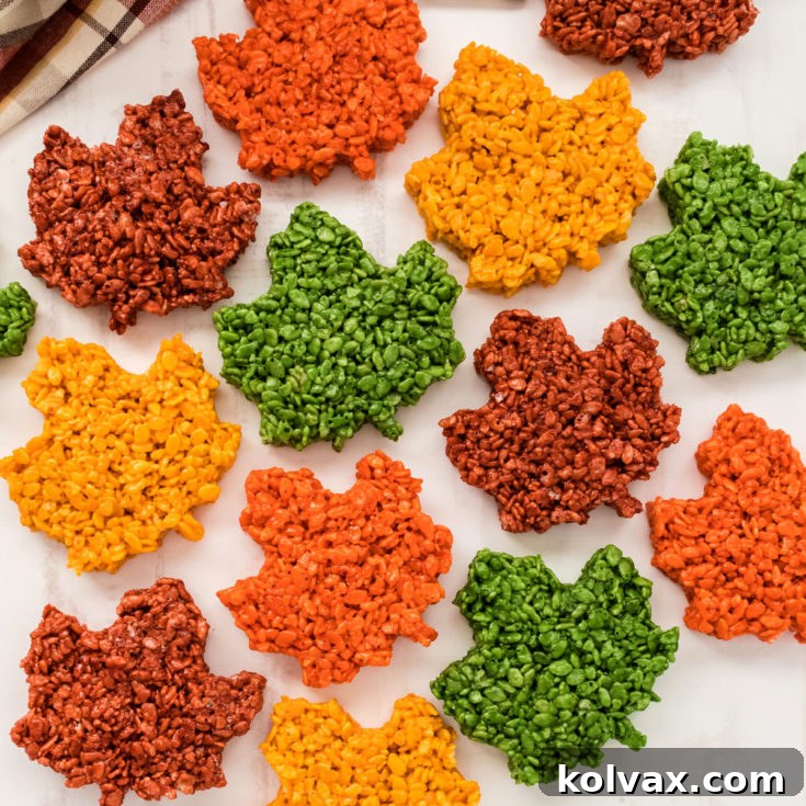 Autumn Foliage Rice Krispie Bars 9 Fall Leaves Rice Krispie Treats