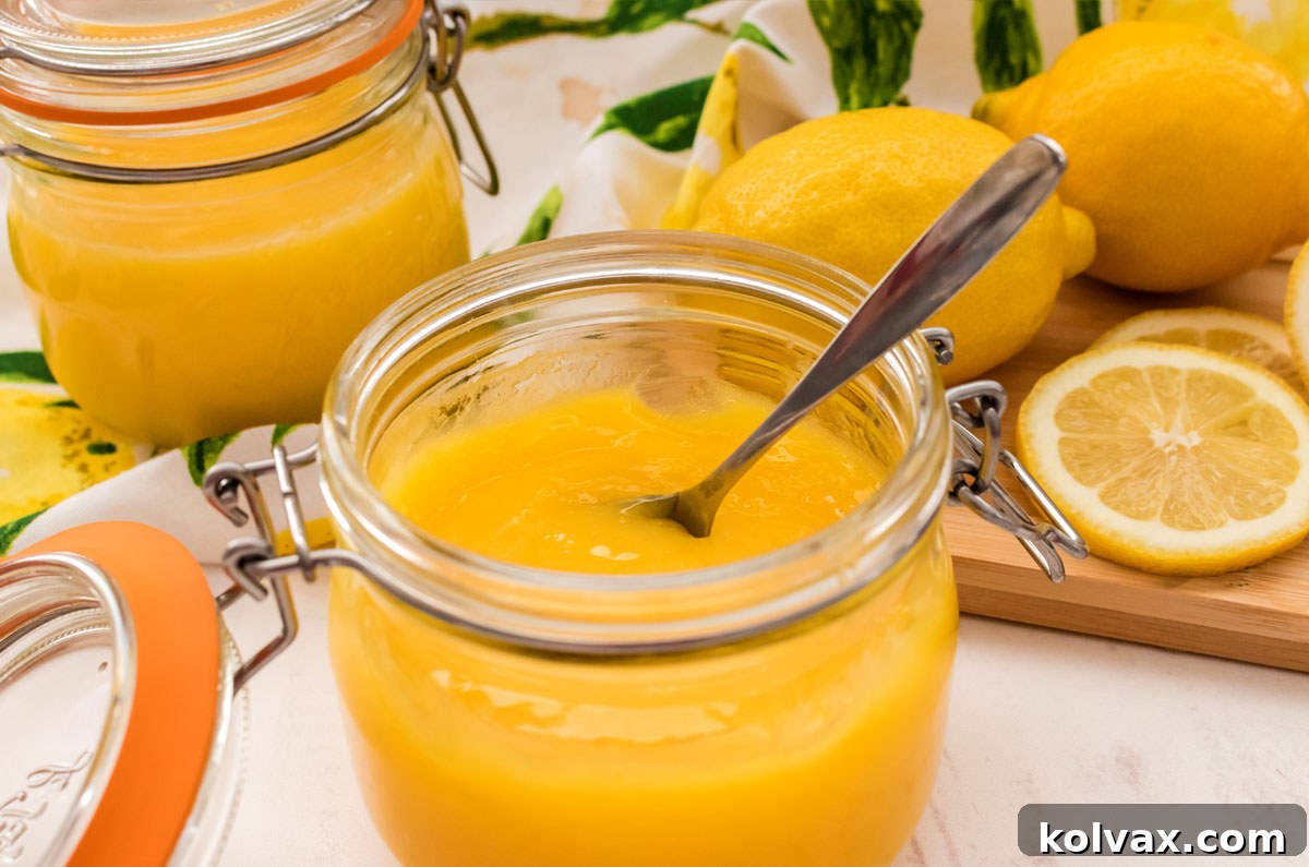 Easy Lemon Curd Recipe: a creamy, buttery, lemony, sweet, and tart spread perfect for various treats.