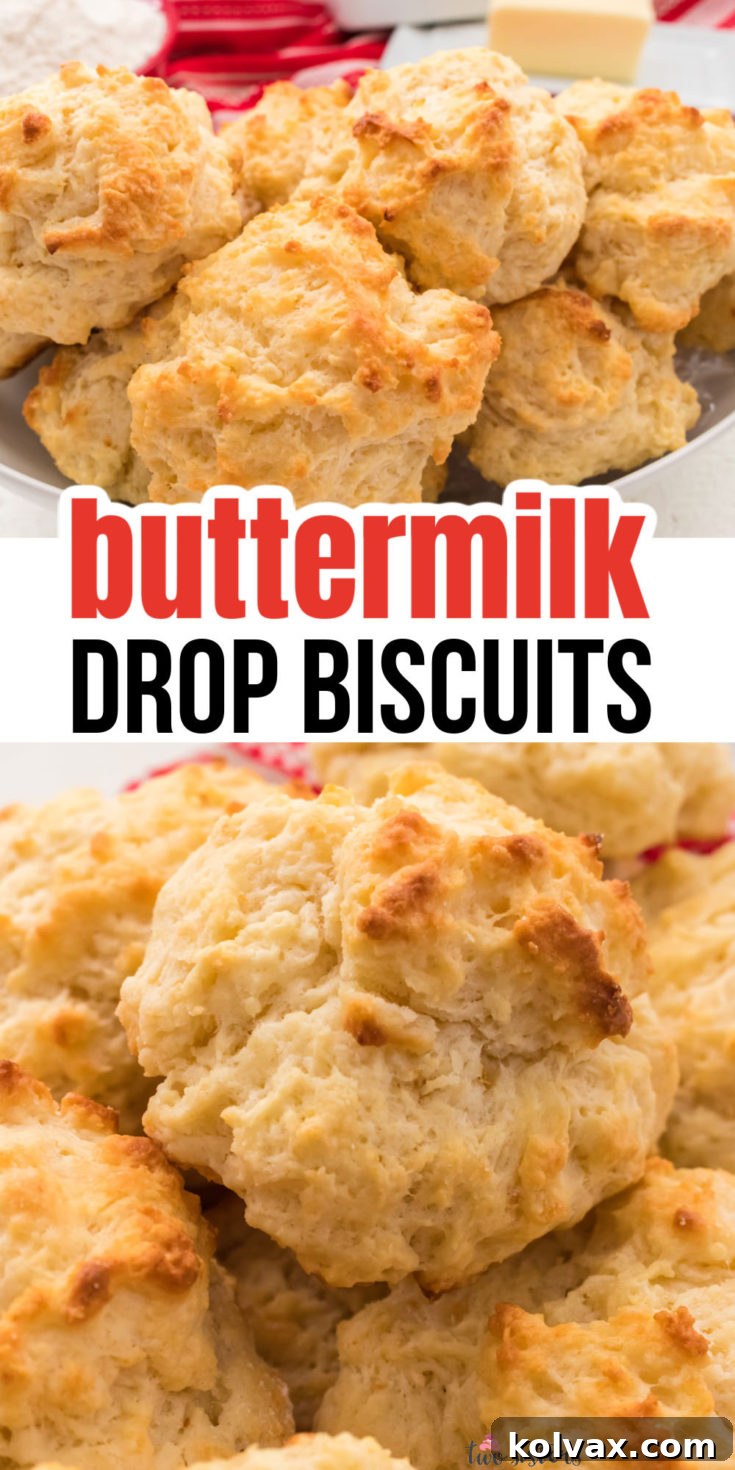 Buttermilk Drop Biscuits for Pinterest