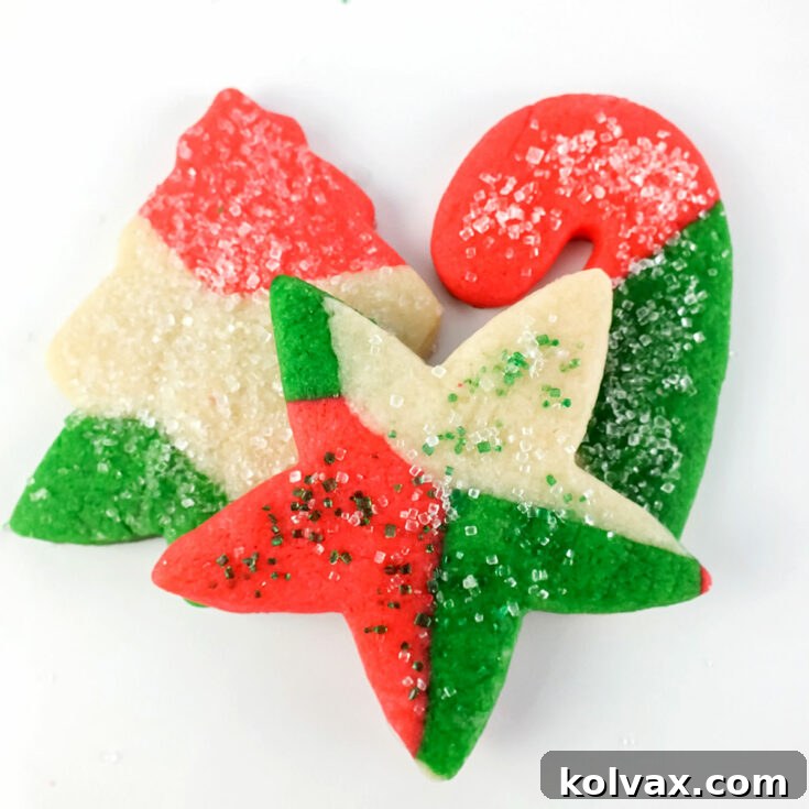 Christmas Marble Sugar Cookies