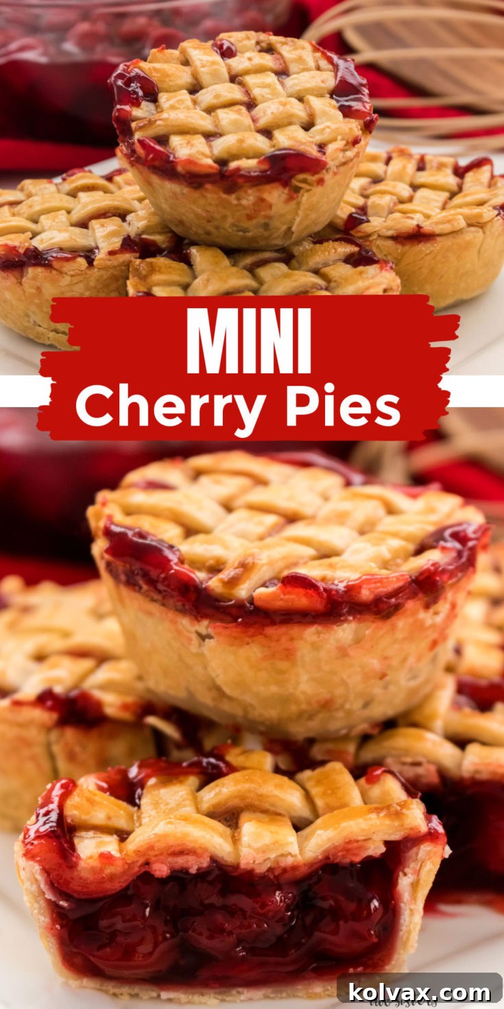 Mini Cherry Pies for holidays