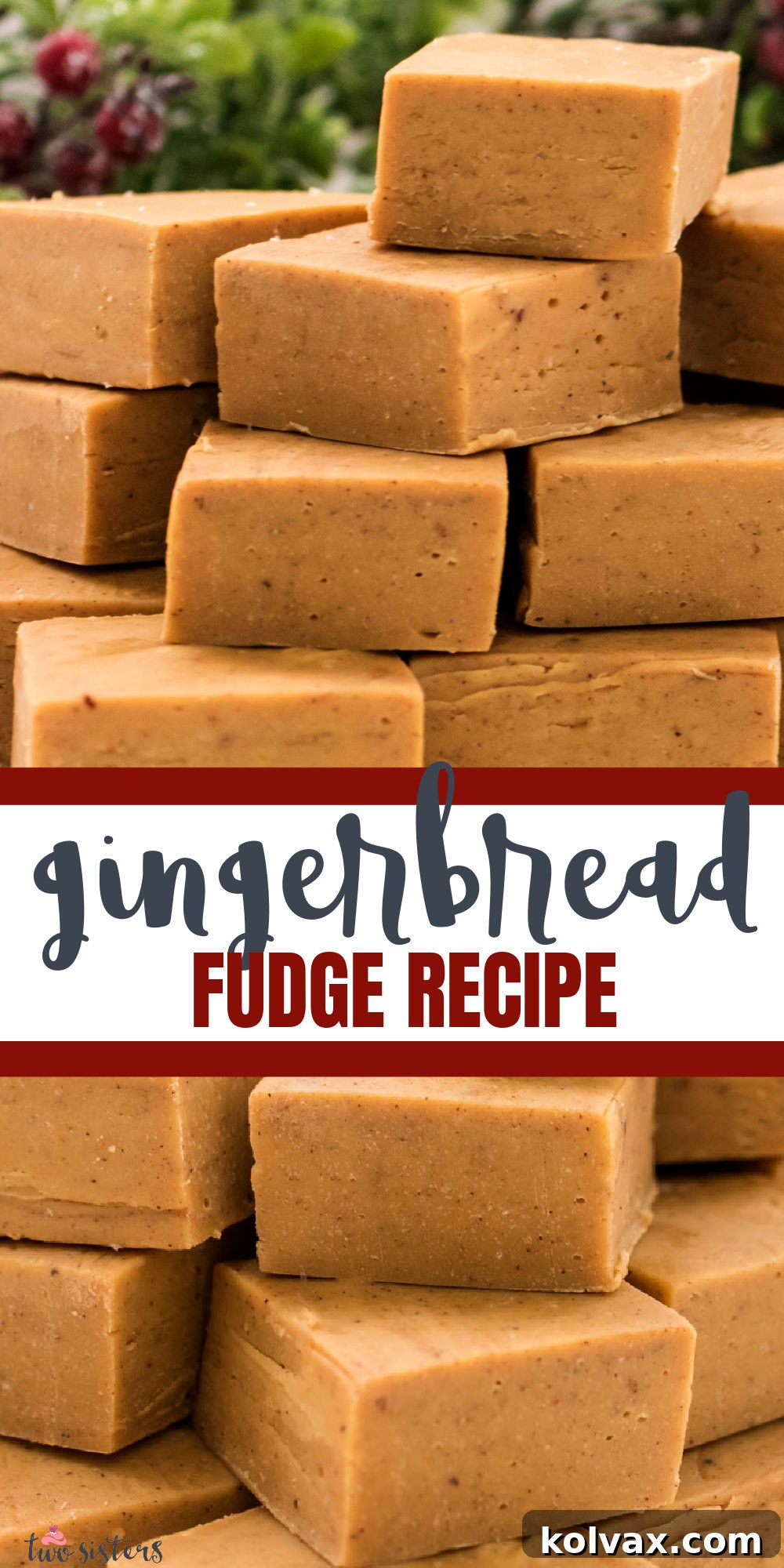 Easy Gingerbread Fudge for Pinterest