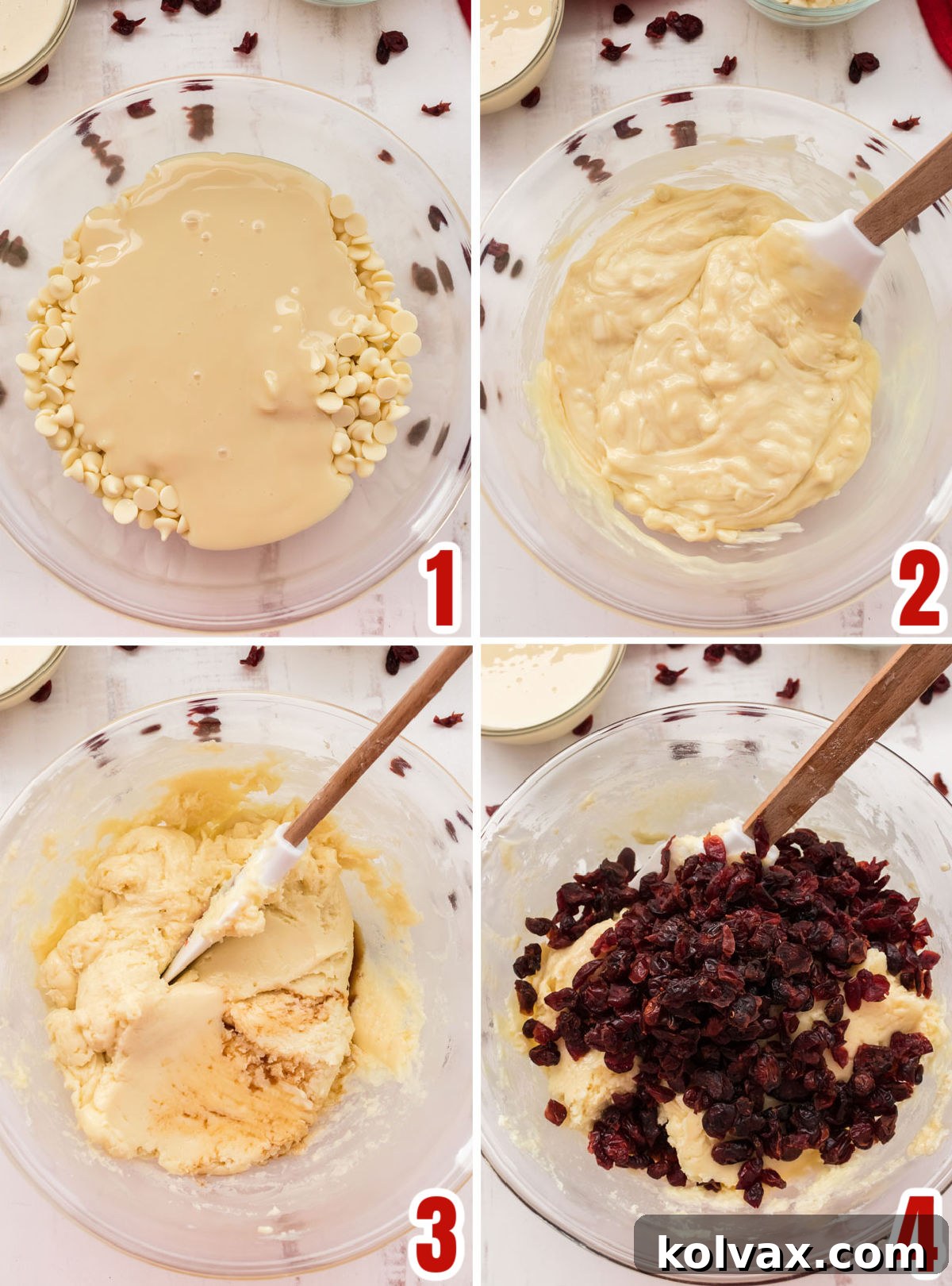 Collage image showing how to make the White Chocolate Fudge.
