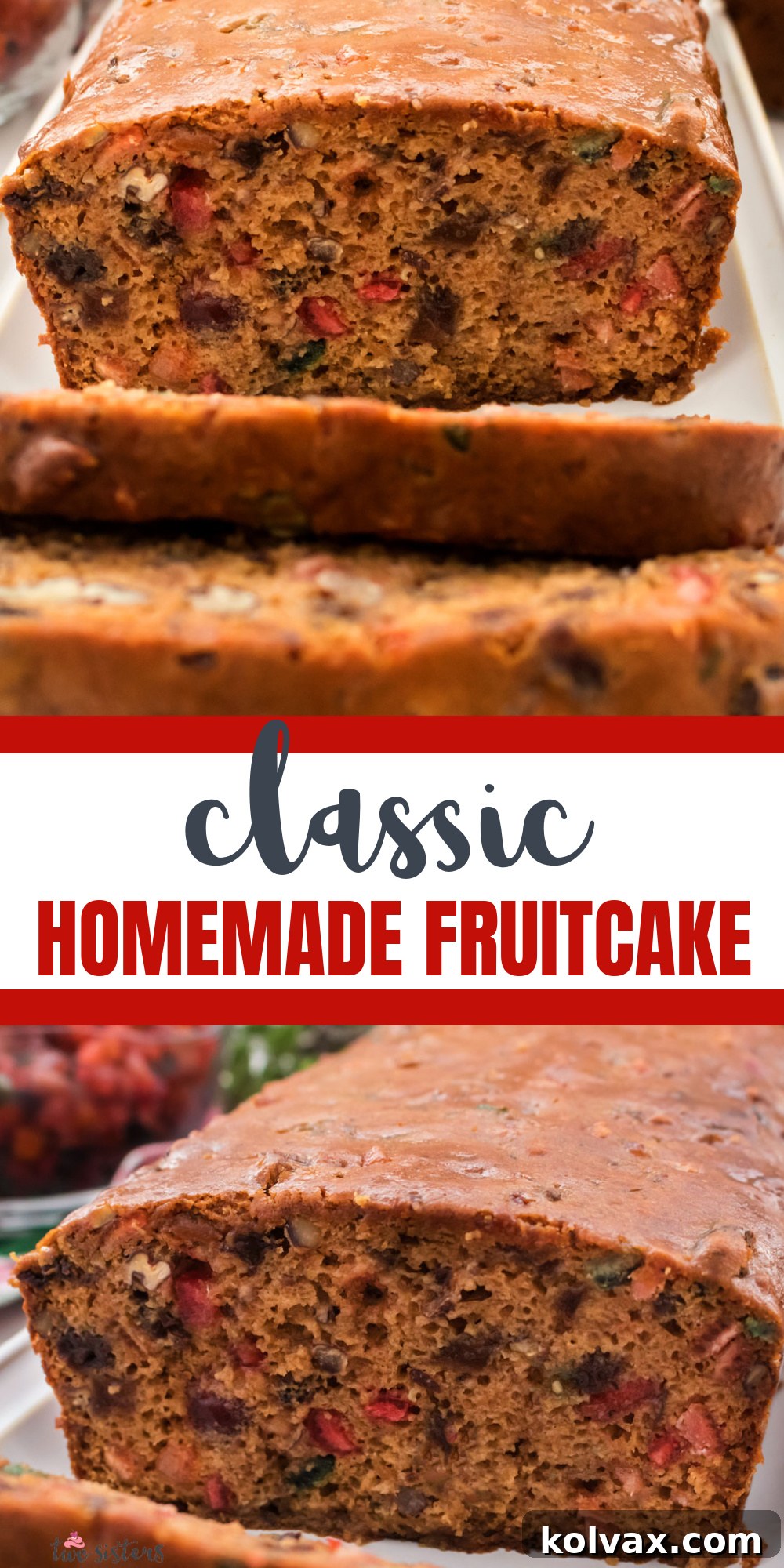 The Best Fruit Cake Recipe - Pinnable Image