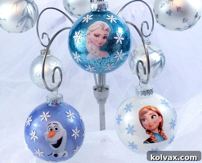 These adorable DIY Frozen Christmas Tree Ornaments are super easy to make and that Disney Frozen fan in your family will love to see them on your Christmas Tree. We have all the directions you will need to make your own Elsa, Anna and Olaf Christmas Decorations. Follow us for more fun Frozen Party Ideas.